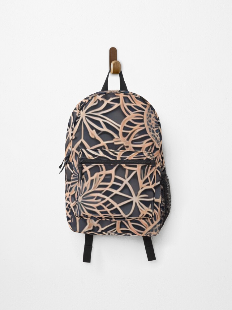 Thumbnail 1 of 3, Backpack, Lace Inspired Pattern designed and sold by hallwell.