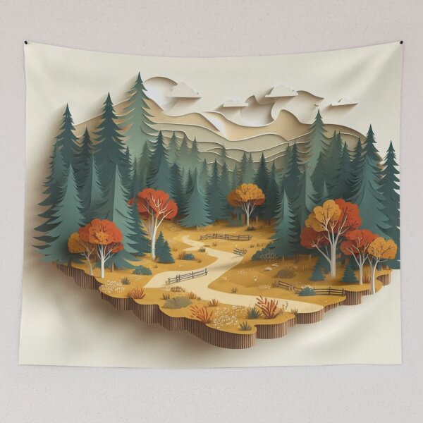 Item preview, Orange and green forest designed and sold by Thes22.