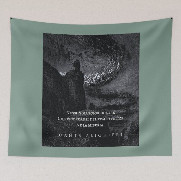 Item preview, Dante Alighieri quote: Nessun maggior dolore che ricordarsi del tempo felice ne la miseria designed and sold by artbleed.