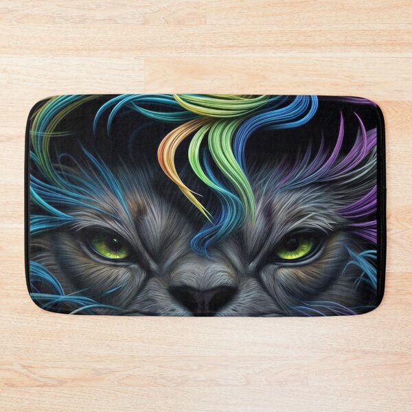 Item preview, Rainbow Kitty Mythical Creature Lion Pride Fierce Beauty Fantasy designed and sold by CheekyPuppy.