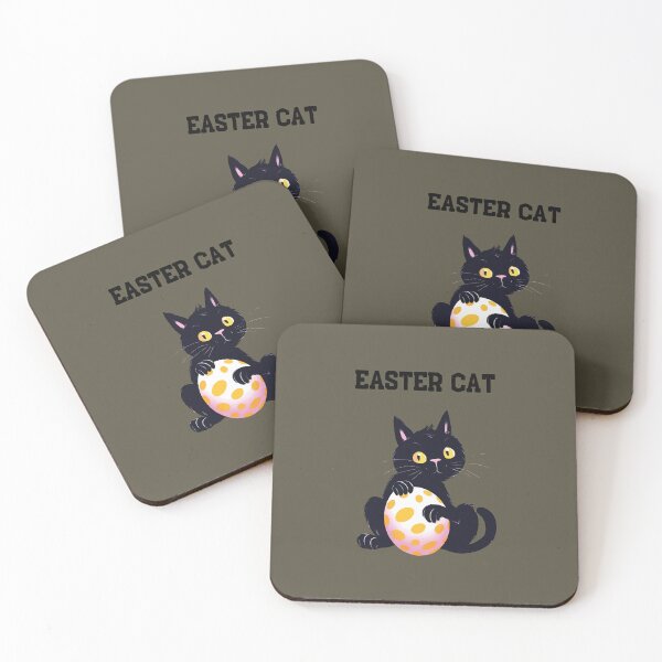 Item preview, Cool Easter T-shirt with a black cat holding an Easter egg. designed and sold by Gadget80.
