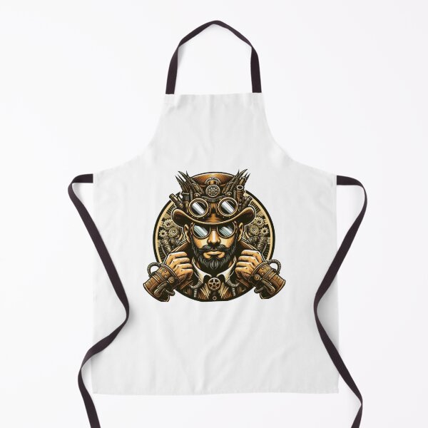 Item preview, Steampunk Man Vintage Retro Style (White Background) designed and sold by MusesWhispers.
