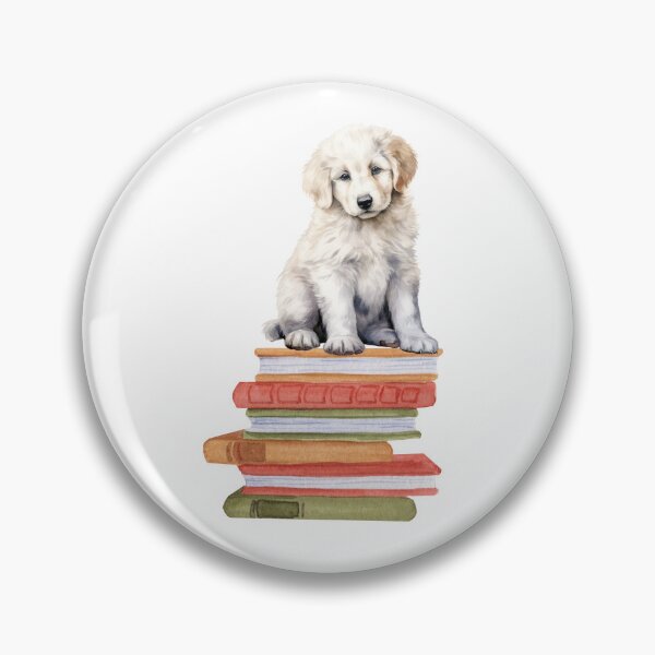 Item preview, Kuvasz Puppy And Books designed and sold by TheAnimalZ00.