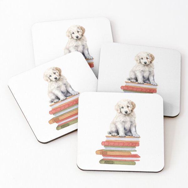 Item preview, Kuvasz Puppy And Books designed and sold by TheAnimalZ00.