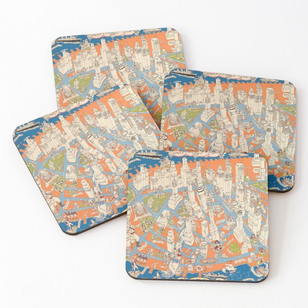Item preview, Downtown district of Manhattan 1938 designed and sold by portokalis.