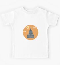 Famous building of Paris. Symbol and landmark. Kids Tee