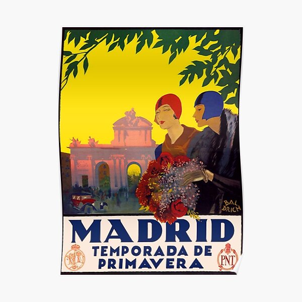 Art Deco Travel Posters Lovely Vintage Retro Holiday Tourism *Unique* Madrid