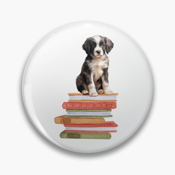 Item preview, Landseer Puppy And Books designed and sold by TheAnimalZ00.