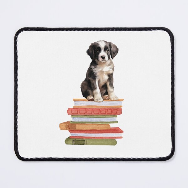 Item preview, Landseer Puppy And Books designed and sold by TheAnimalZ00.