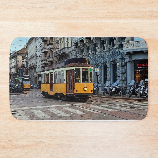 Item preview, Vintage Yellow Tram In Milan, Italy designed and sold by beavo.