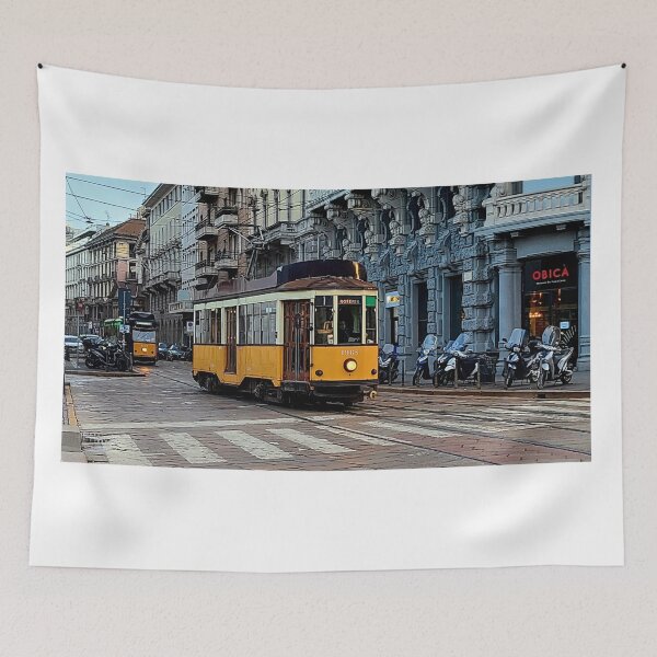 Item preview, Vintage Yellow Tram In Milan, Italy designed and sold by beavo.