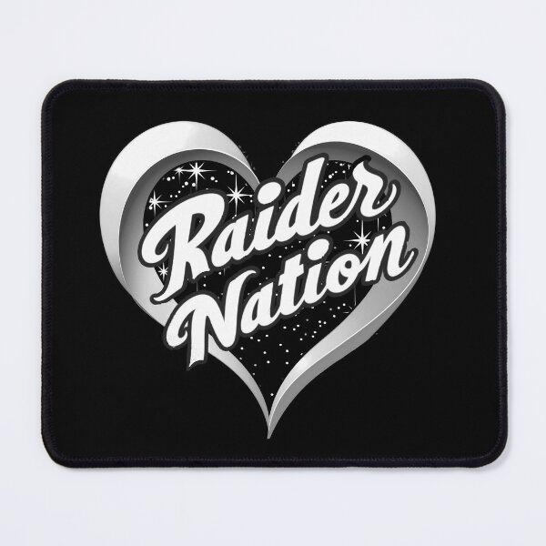 Item preview, Raider Nation in a heart with stars designed and sold by My Team Designs.