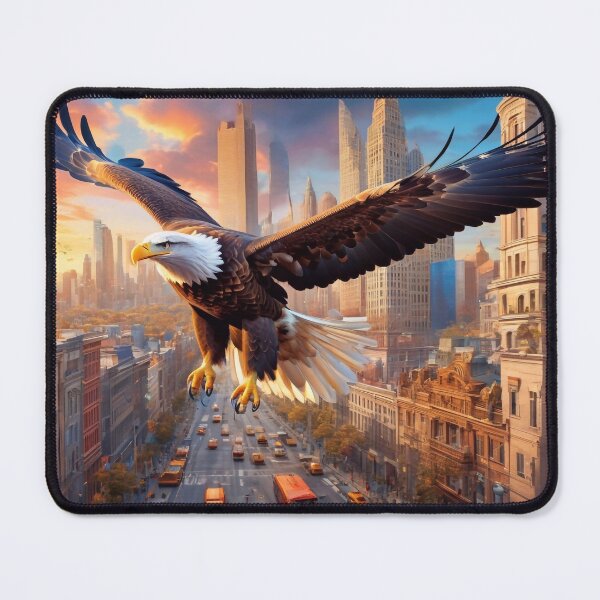 Item preview, Eagle flying over the streets designed and sold by M-Y-A-R-T-.