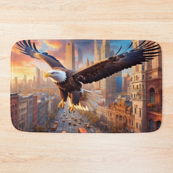 Item preview, Eagle flying over the streets designed and sold by M-Y-A-R-T-.