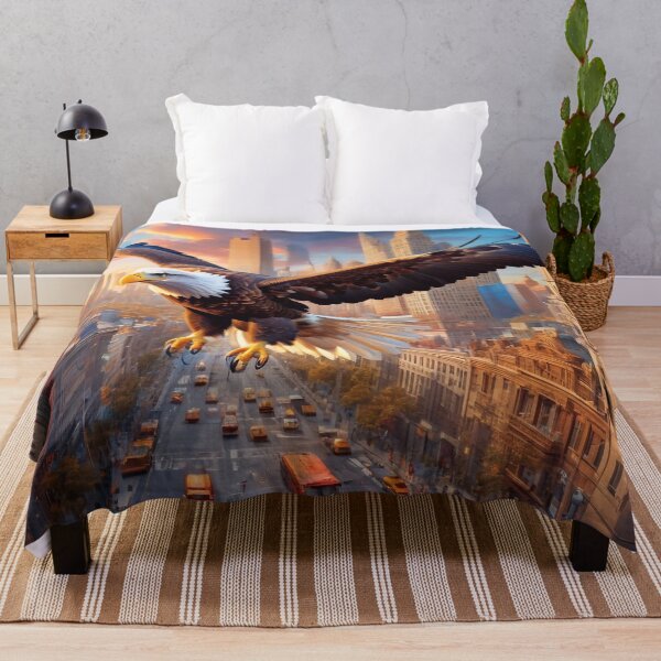 Item preview, Eagle flying over the streets designed and sold by M-Y-A-R-T-.
