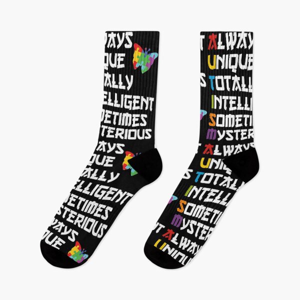 Item preview, Always Unique Intelligent Mysterious - Autistic Gril Boy autism Awareness month designed and sold by Smix Pixels.