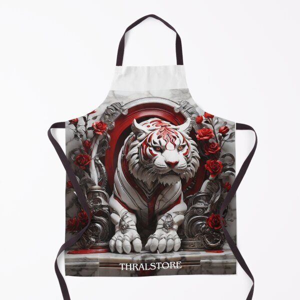 Item preview, Silver White Tiger Sculpture With Silver Details designed and sold by ThralStore.