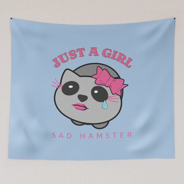 Item preview, Just a girl - Sad Hamster designed and sold by theWeppen.