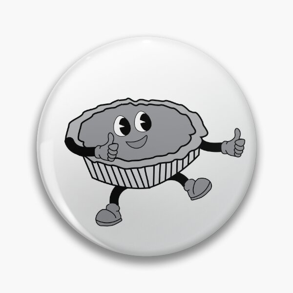 Item preview, Grey-scale popcorn character badge designed and sold by TheOneTrueDoggo.