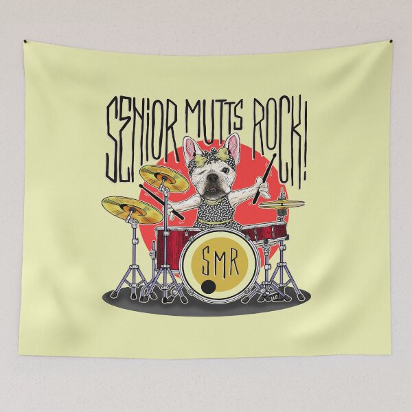 Item preview, Junebug with Senior Mutts Rock! designed and sold by WaitIsThisArt.