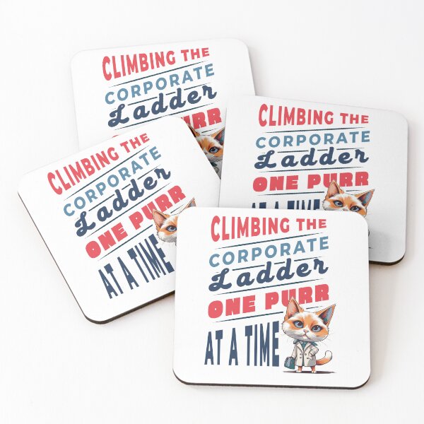 Item preview, Climbing the corporate ladder one purr at a time designed and sold by KaiLabsArt.