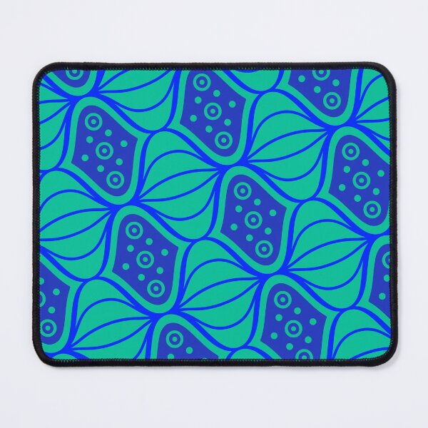 Item preview, Blue Swirling Chinese Lantern Alternating Supreme Templates Textile designed and sold by Alchemy-A-La-G.