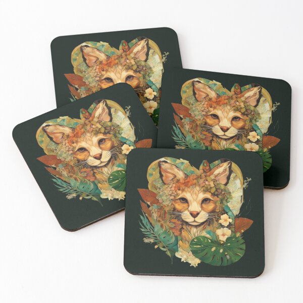 Item preview, A magnificent fennec among tropical leaves and flowers of fantastic beauty.  designed and sold by Natalia-Vlad.