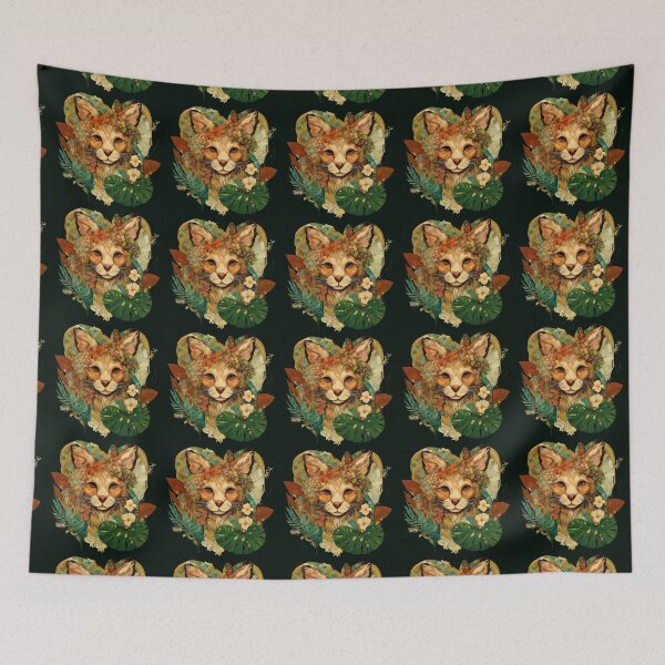 Item preview, A magnificent fennec among tropical leaves and flowers of fantastic beauty.  designed and sold by Natalia-Vlad.