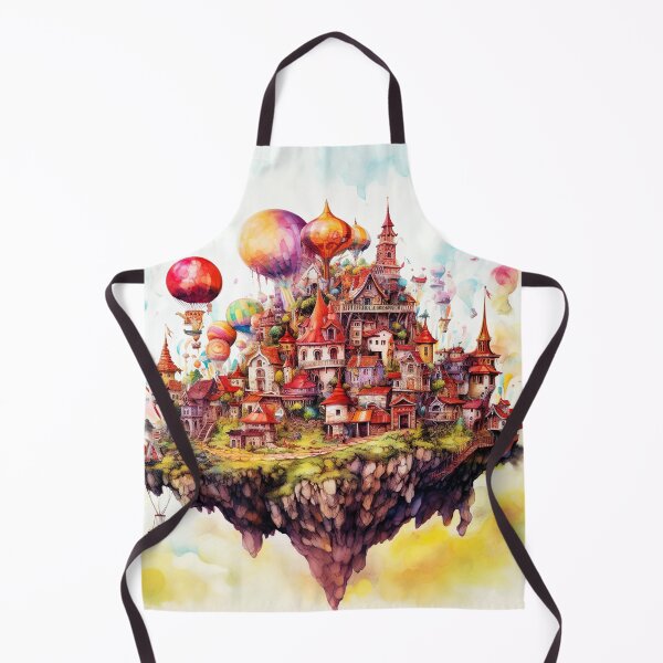 Item preview, weird floating Island fantasy surreal fairy tale land, designed and sold by LorrieBee.