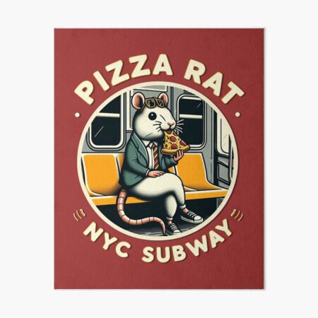 Artikel-Vorschau von Pizza Rat New York Subway NYC U-Bahn-Zug, designt und verkauft von MayaDelaye.