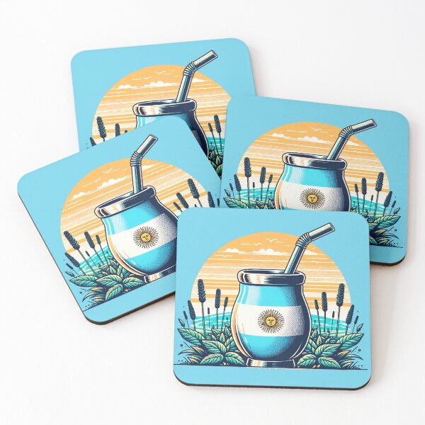 Item preview, Yerba Mate Cup in Argentine Flag Wrap designed and sold by HippieFarms11.