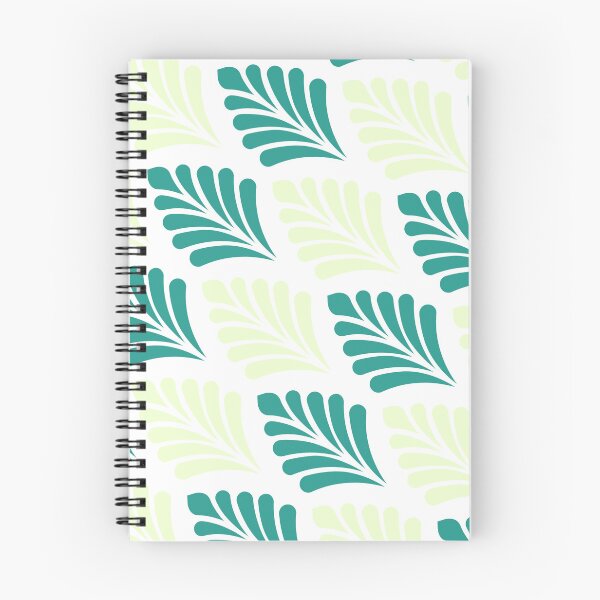 Item preview, Teal & Mint Green Leaves Diagonal White Supreme Templates designed and sold by Alchemy-A-La-G.