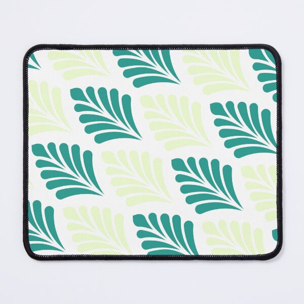 Item preview, Teal & Mint Green Leaves Diagonal White Supreme Templates designed and sold by Alchemy-A-La-G.