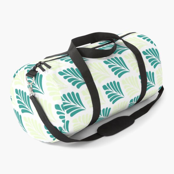 Item preview, Teal & Mint Green Leaves Diagonal White Supreme Templates designed and sold by Alchemy-A-La-G.
