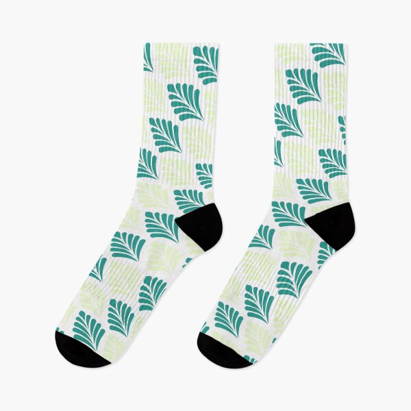 Item preview, Teal & Mint Green Leaves Diagonal White Supreme Templates designed and sold by Alchemy-A-La-G.