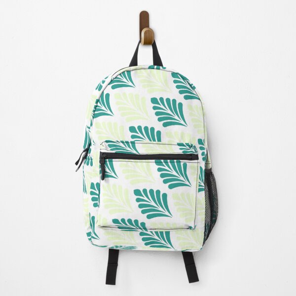 Item preview, Teal & Mint Green Leaves Diagonal White Supreme Templates designed and sold by Alchemy-A-La-G.