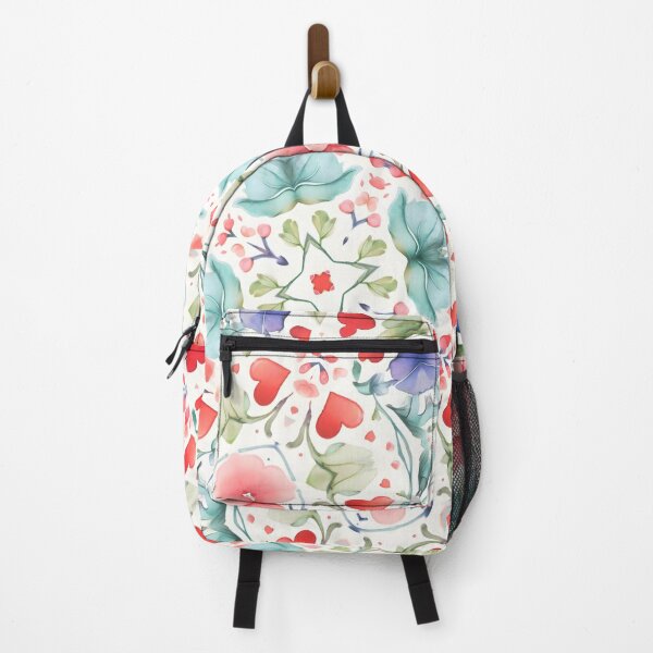 Item preview, Flowers and hearts, abstract design. Vibrant colors on white background. designed and sold by Grygiel23.