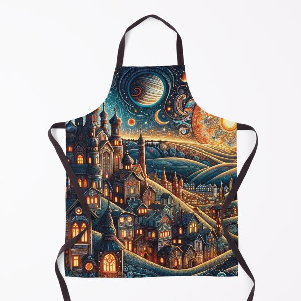 Item preview, fantasy cityscape at night designed and sold by Random Designs.