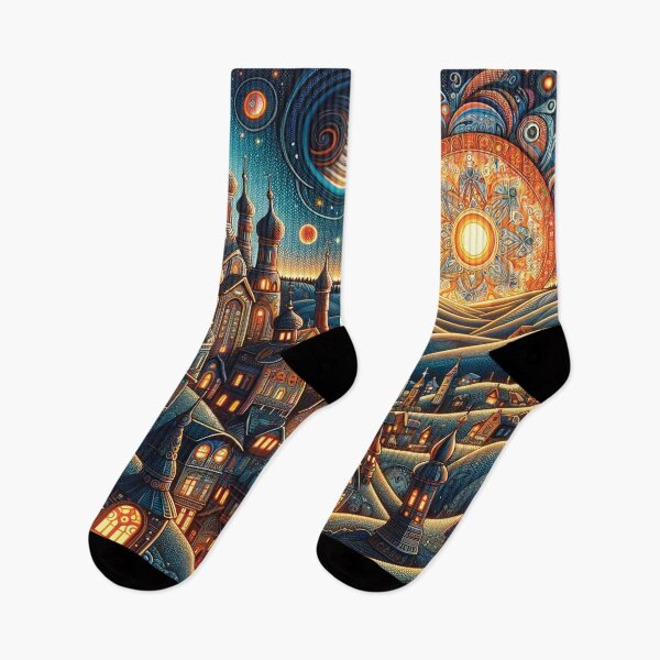 Item preview, fantasy cityscape at night designed and sold by Random Designs.