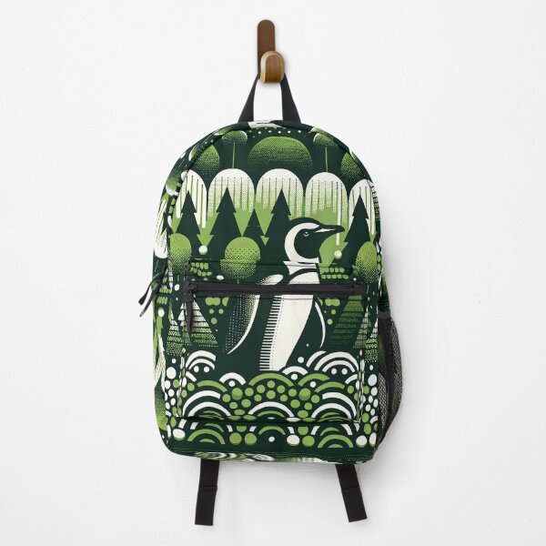 Item preview, Ugly Sweater Style Christmas Penguin In Dark Lime Green Forest  designed and sold by PenguinForests.