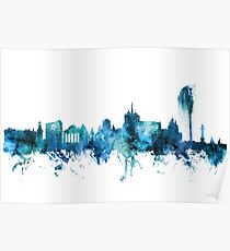 Geneva Switzerland Skyline Poster