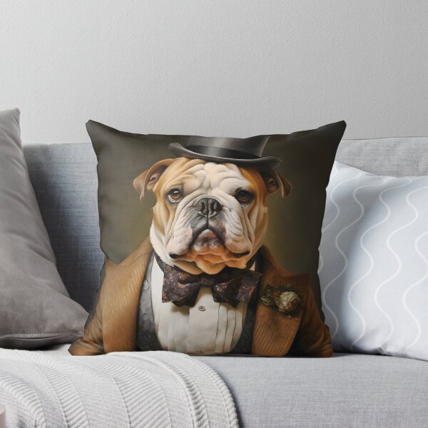 Item preview, English Bulldog Portrait Art designed and sold by ConfettiSkyArt.