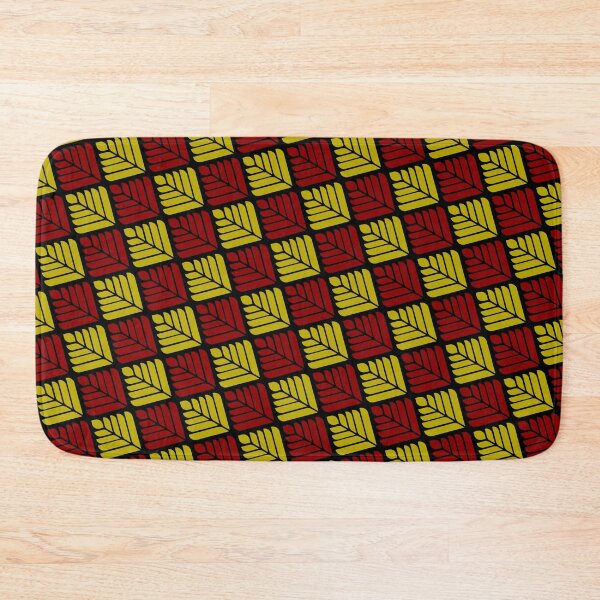 Item preview, Red & Gold Feathered Leaves Diagonal Black Supreme Templates designed and sold by Alchemy-A-La-G.