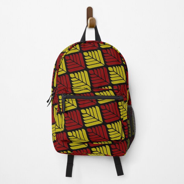 Item preview, Red & Gold Feathered Leaves Diagonal Black Supreme Templates designed and sold by Alchemy-A-La-G.