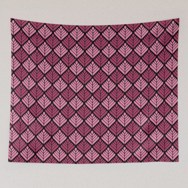 Item preview, Pink & Rose Feathered Leaves Vertical Black Supreme Templates designed and sold by Alchemy-A-La-G.