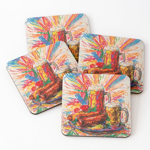 Item preview, Abstract German Artwork - Oktoberfest and Sausage designed and sold by feether-store.