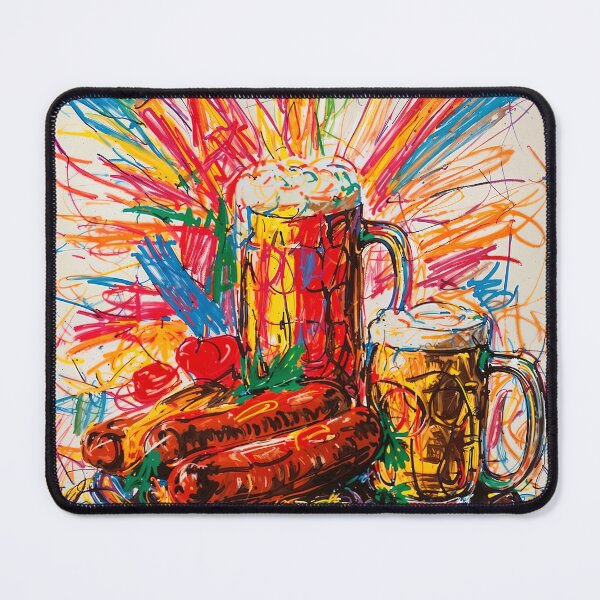 Item preview, Abstract German Artwork - Oktoberfest and Sausage designed and sold by feether-store.