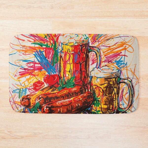 Item preview, Abstract German Artwork - Oktoberfest and Sausage designed and sold by feether-store.
