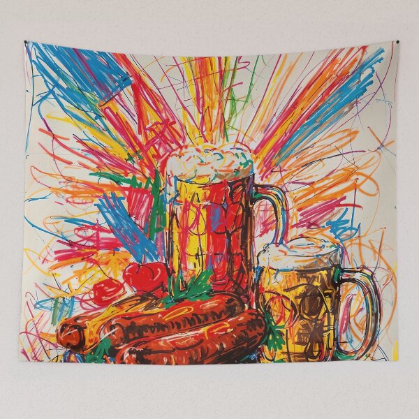 Item preview, Abstract German Artwork - Oktoberfest and Sausage designed and sold by feether-store.