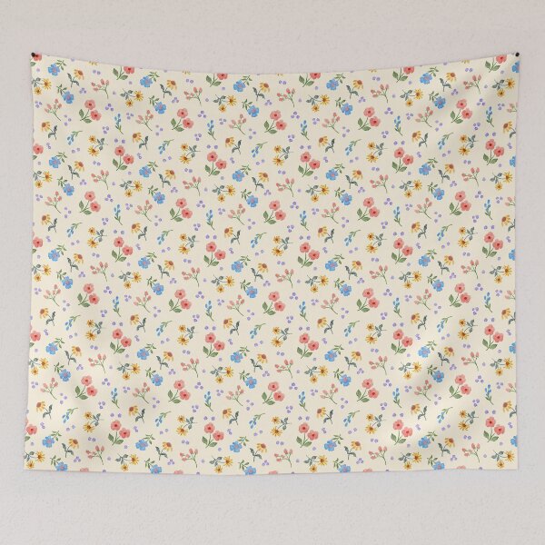 Item preview, Ditsy watercolor wild flowers designed and sold by inkbearblue.